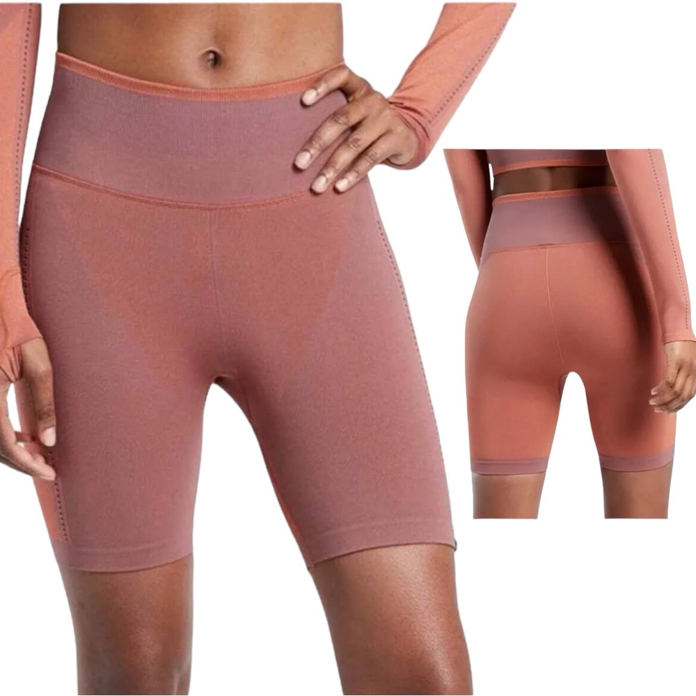Athleta Allyson Felix Legend Seamless Bike Short High Rise Athletic Size Small